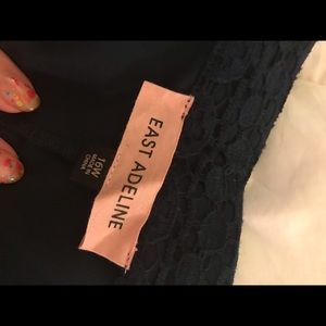 East Adeline blue lace skirt